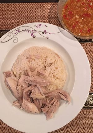 รูปของ ข้าวมันไก่ หุงข้าวโดยไม่ใช้หม้อหุงข้าว