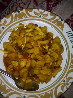 Potatoes Sauce ainihin hoton girkin