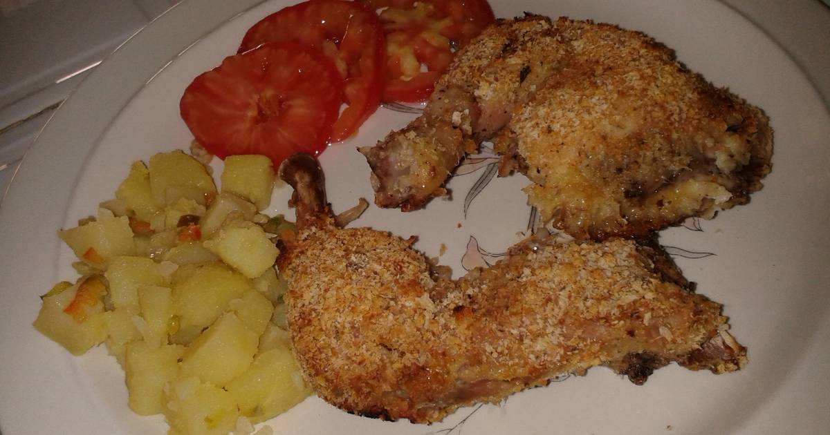 Muslo pollo empanizado - 7 recetas caseras- Cookpad