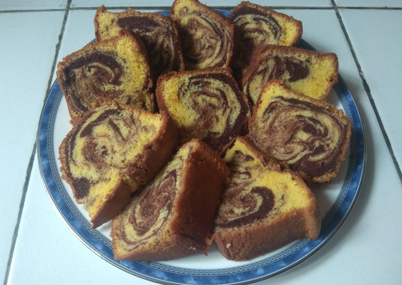 Marmer Cake Enak & Lembut No Pengembang