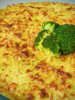 Una foto de Puré de brócoli gratinado