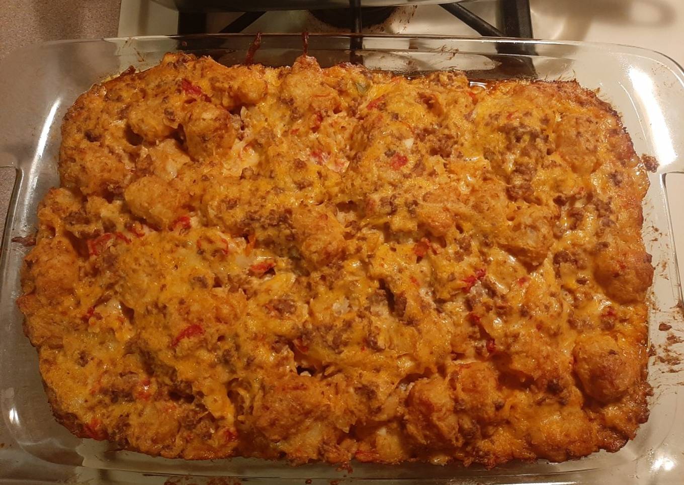 Raspberry Taco Tater Casserole