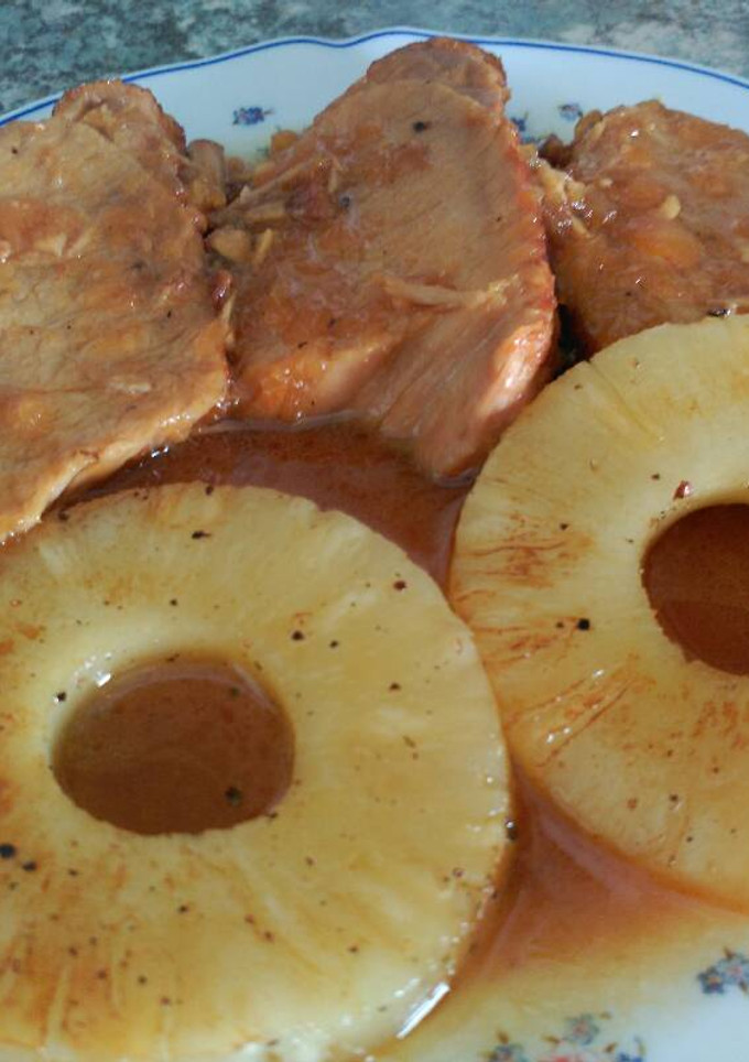 Una foto de Lomo con piña