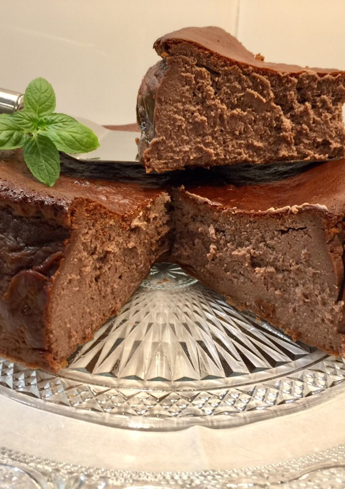 Una foto de Pastel de queso de chocolate