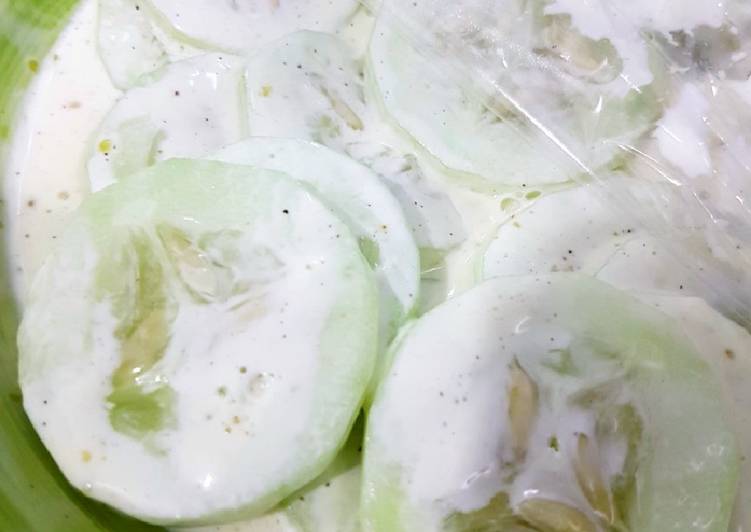 Steps to Prepare Ultimate Cucumber Salad with Mayonaise