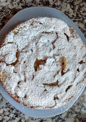 Una foto de Bizcochuelo con manzanas y harina integral