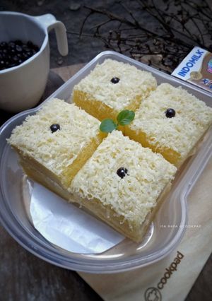Foto resep Bolu Keju Kukus untuk bekal si kecil (Tanpa Sp, Bp & Soda Kue)