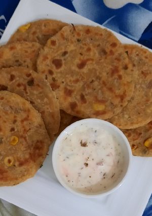 A picture of Veg coin paratha 😋.
