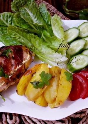 عکسی از دستور خوراک مرغ یونانی