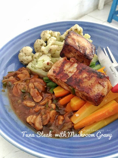 Foto resep Tuna steak with mushroom gravy
