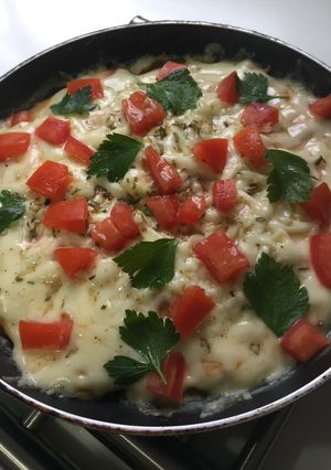 A picture of Potato lazaniya.