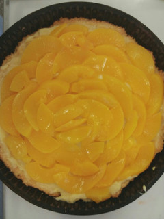 Una foto de Tarta de durazno