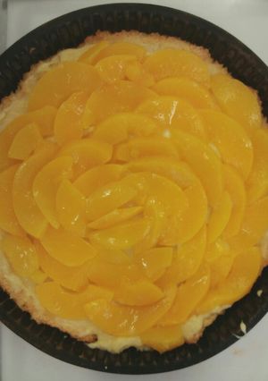 Una foto de Tarta de durazno