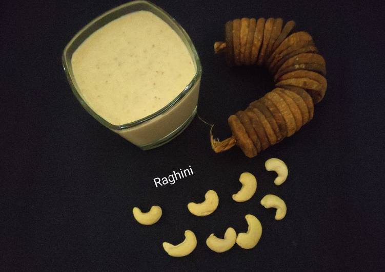 How to Make Favorite Anjeer alomnd cashew milkshake(fig dryfruits milkshake)