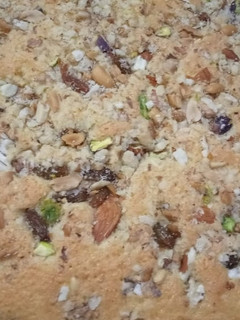 A picture of Dry fruit cake.