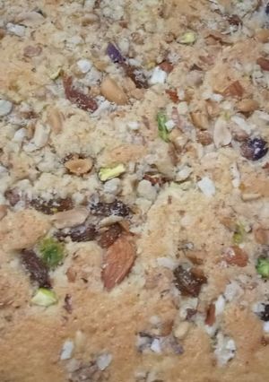 A picture of Dry fruit cake.