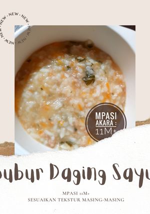Foto resep MPASI 11M+ : Bubur Daging Sayur