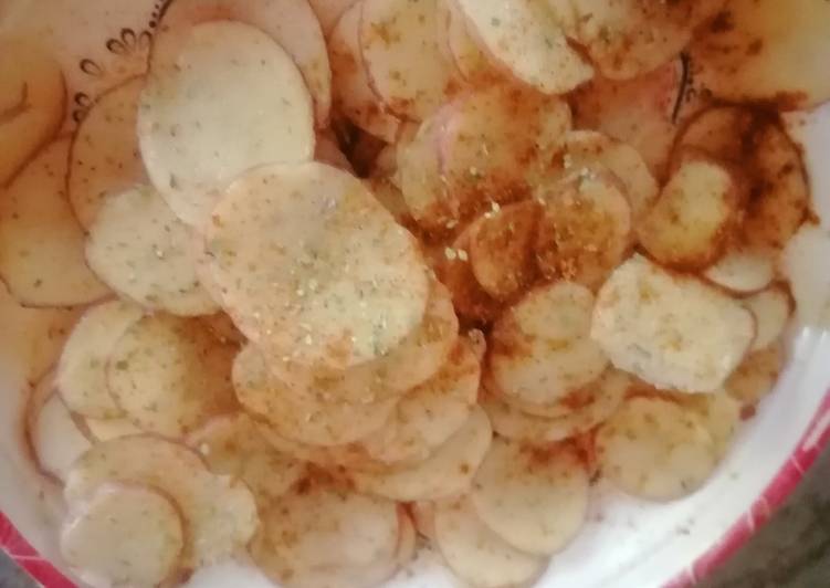 Recipe of Delicious Chatpati  allu ke chips