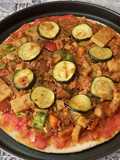Pizza vegana casera