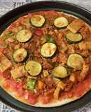 Pizza vegana casera