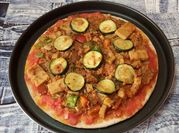 Una foto de pizza integral sin queso