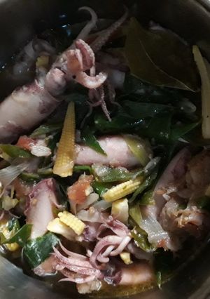 Foto resep Cumi asin cabe hijau jagung muda