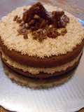 Pastel de zanahoria y café con nueces al mascabado