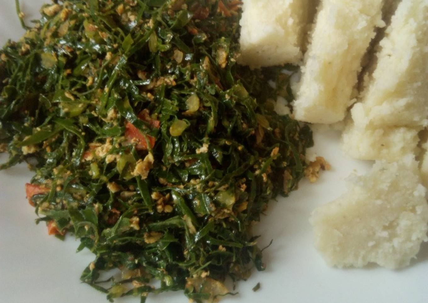 Stir fried Kales with eggs
