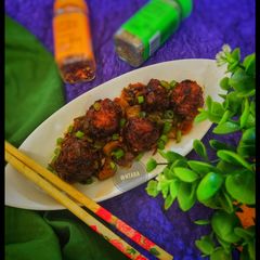 A picture of Cabbage Manchurian.