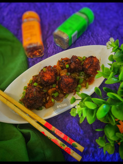 A picture of Cabbage Manchurian.