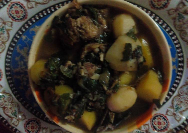 Cat fish pepper soup with Irish potatoes