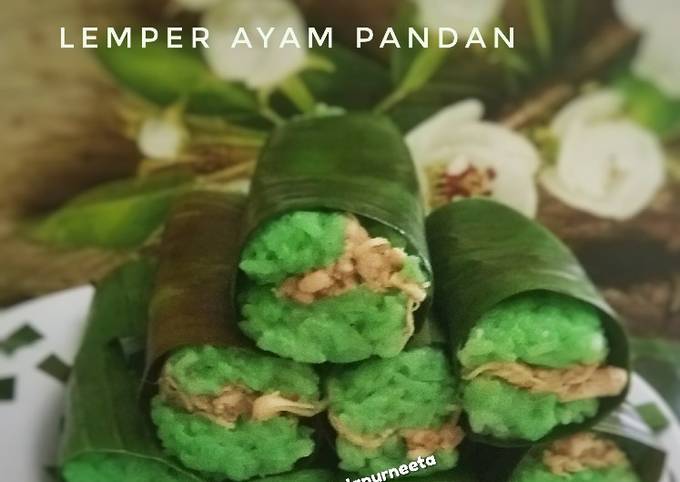 Lemper ayam pandan