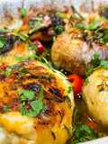 Coxas de Frango assado com Mel e Limão #frango #mel # limão