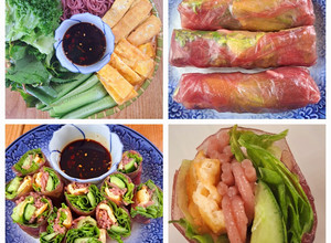 Hình của món Gỏi cuốn chay eat clean.