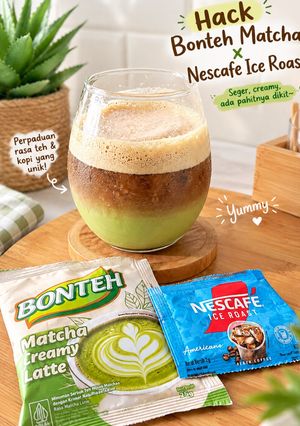 Foto resep Es kopi Nescafe ice roast x bonteh matcha