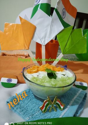 A picture of Tricolor Healthy Raita.