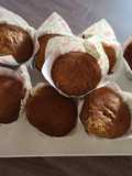 Muffins de banana e amoras