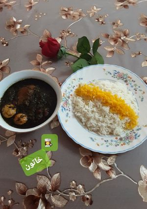 عکسی از دستور خورشت قرمه سبزی با گوشت بوقلمون 😋