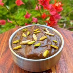 A picture of Shingara ka Halwa (WATER CHESTNUT HALWA).