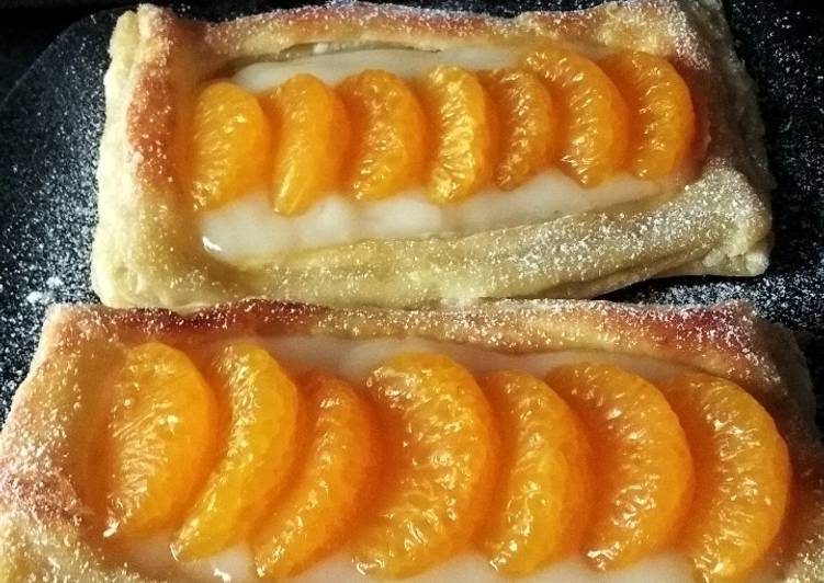 Mandarin w/ Lemon Curd Puff Pastry 🍊