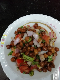 A picture of Black chana salad.