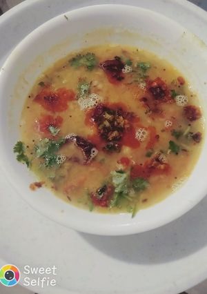 A picture of Dhaba style tuvar daal.