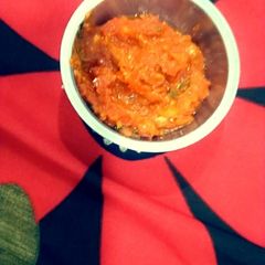 A picture of Yummy garlic tomato chutney.