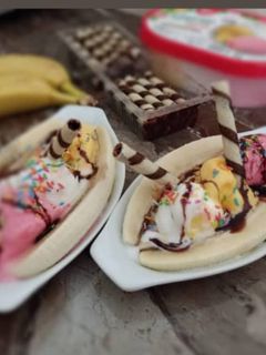 Foto resep Banana split