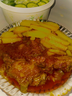 عکسی از دستور خوراک مرغ و سبزیجات