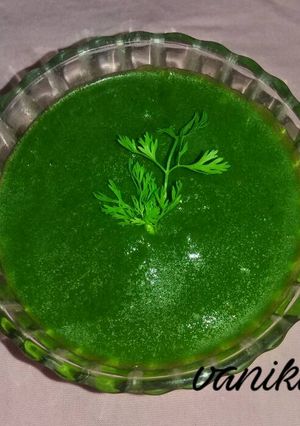 A picture of Coriander chatni.