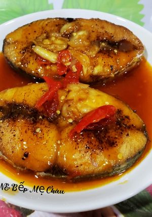 Hình của món Cá thu rim mắm tỏi ớt.
