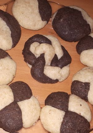 عکسی از دستور شیرینی دورنگ