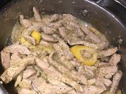 A picture of pork strips