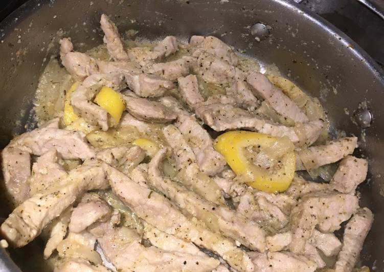 Recipe of Super Quick Homemade Easy Lemon Pork Strips